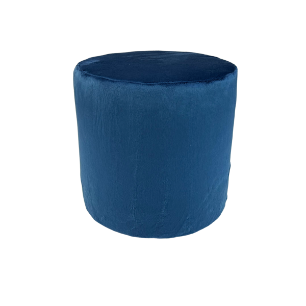 Pufa okrągła 40×40 cm VELVET MINKY puszysty miękki welur granatowa 795155