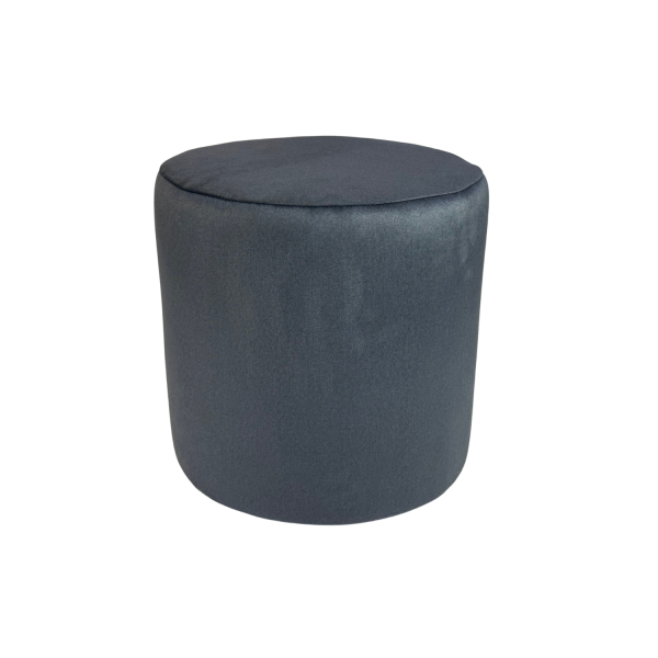 Pufa okrągła ELEMENT 40x40 cm trudnopalny łatwoczyszczący welur antracytowa 795200