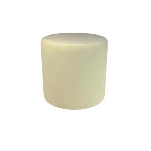 Pufa okrągła MAKALU 40×40 cm podnóżek do salonu welur beżowa 795101 Pufa okrągła MAKALU 40×40 cm podnóżek do salonu welur beżowa 795101