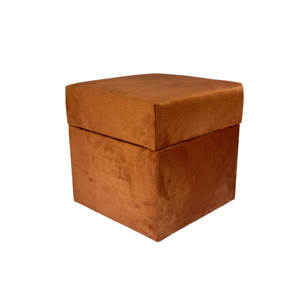 Pufa otwierana kwadratowa ELEMENT 40x40 cm welur trudnopalny ceglana 794990