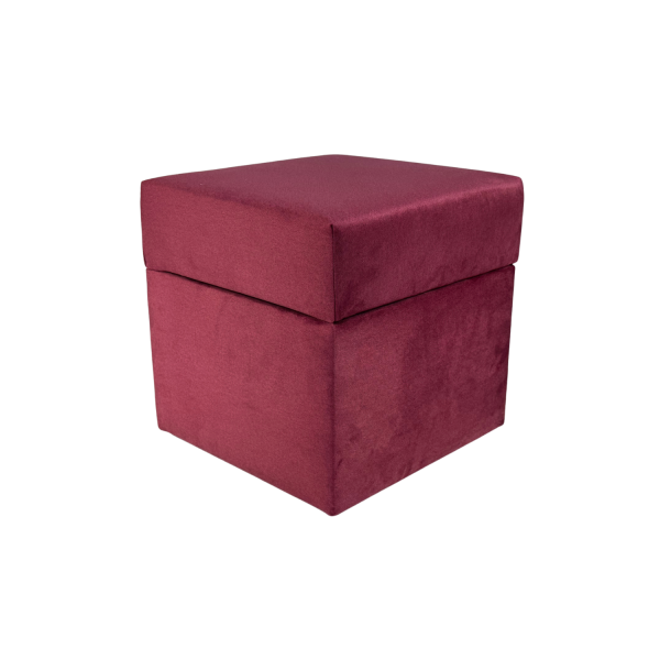 Pufa otwierana kwadratowa ELEMENT 40x40 cm welur trudnopalny fuksja 794974