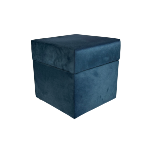 Pufa otwierana kwadratowa ELEMENT 40×40 cm welur trudnopalny granatowa 795045 Pufa otwierana kwadratowa ELEMENT 40×40 cm welur trudnopalny granatowa 795045