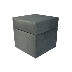 Pufa otwierana kwadratowa MAKALU 40×40 cm delikatny plusz ciemno szara 795141 Pufa otwierana kwadratowa MAKALU 40×40 cm delikatny plusz ciemno szara 795141