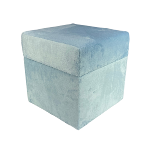 Pufa otwierana kwadratowa VELVET MINKY 40×40 cm welur puszysta błękitna 795065 Pufa otwierana kwadratowa VELVET MINKY 40×40 cm welur puszysta błękitna 795065