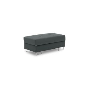 Pufa otwierana podnóżek designerski funkcjonalny velvet Ciemnoszary 573622