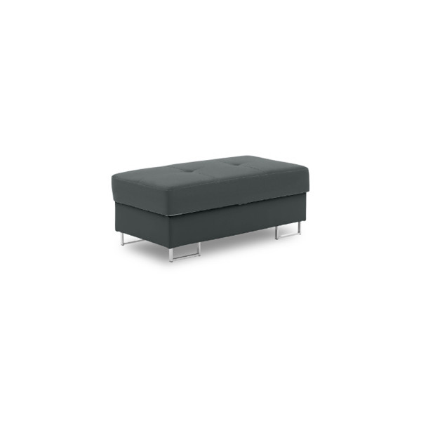 Pufa otwierana podnóżek designerski funkcjonalny velvet Ciemnoszary 573622