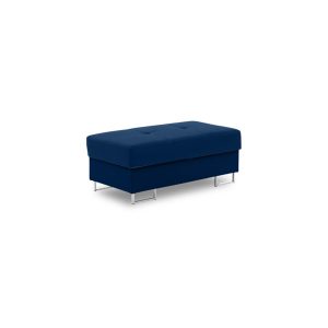 Pufa otwierana podnóżek elegancki praktyczny velvet Granatowy 573621