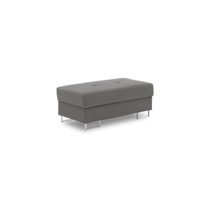 Pufa otwierana podnóżek stylowy komfortowy velvet Szary 573623