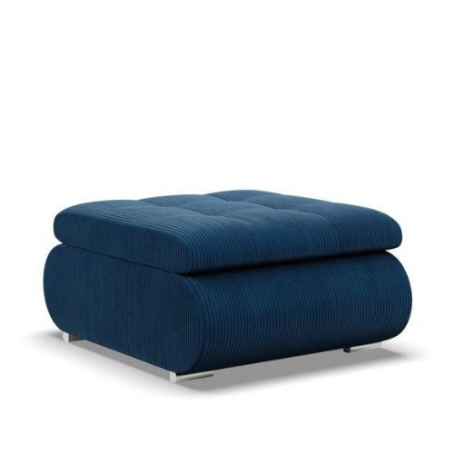 Pufa otwierana, schowek, Bosco, sztruks, 70x88x42 cm, granat 435588