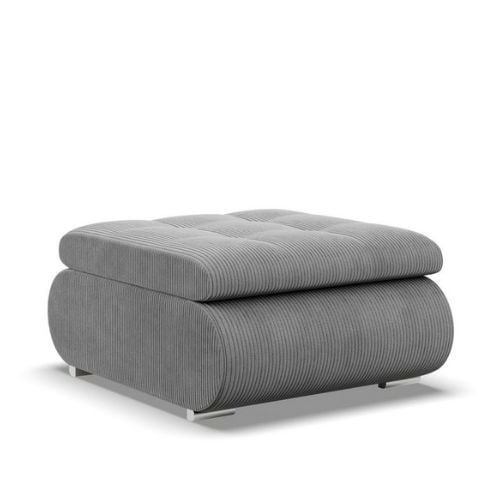 Pufa otwierana, schowek, Bosco, sztruks, 70x88x42 cm, szary 435583