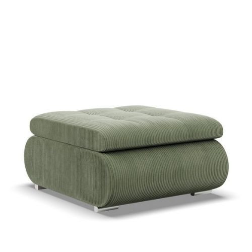 Pufa otwierana, schowek, Bosco, sztruks, 70x88x42, oliwkowy 435586