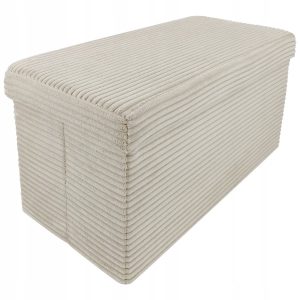 Pufa otwierana tapicerowana sztruks LAMPAS DUO 60×30 cm taupe 2w1 758971