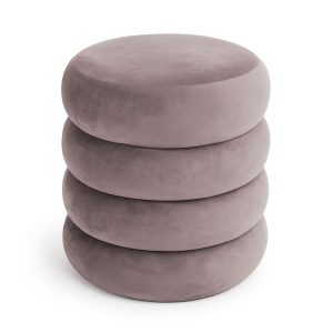Pufa otwierana ze schowkiem welurowa 42 cm SNUGGO Przygaszony Róż 848102 Pufa otwierana ze schowkiem welurowa 42 cm SNUGGO Przygaszony Róż 848102