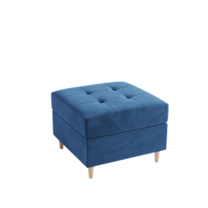 Pufa Pikowana VIDO Granatowa Kwadratowa 60×60 cm Welurowa Drewniane nogi 783782 Pufa Pikowana VIDO Granatowa Kwadratowa 60×60 cm Welurowa Drewniane nogi 783782