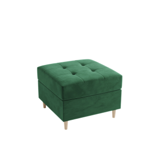 Pufa Pikowana VIDO Zielona Kwadratowa 60×60 cm Welurowa Drewniane nogi 783769 Pufa Pikowana VIDO Zielona Kwadratowa 60×60 cm Welurowa Drewniane nogi 783769