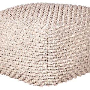 Pufa pleciona bawełniana 50 x 35 cm taupe 169605