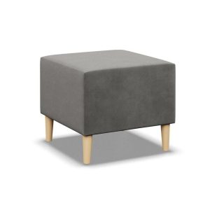 Pufa, podnóżek, MILO, velvet, 51x51x40 cm, jasny szary | TYLETEGOTU 773649 Pufa, podnóżek, MILO, velvet, 51x51x40 cm, jasny szary | TYLETEGOTU 773649