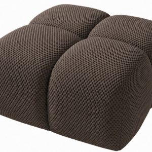 Pufa, podnóżek, strukturalna tkanina Sonic, Brązowy, Averro 1045638