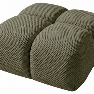Pufa, podnóżek, strukturalna tkanina Sonic, Zielony, Averro 1045626