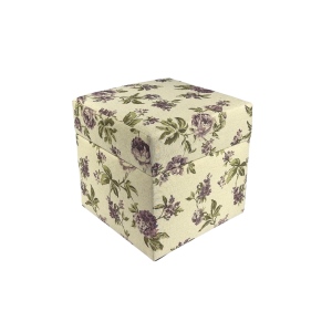 Pufa ROSE otwierana 40×40 cm kwadratowa tkanina w kwiaty miękka fioletowa 796859 Pufa ROSE otwierana 40×40 cm kwadratowa tkanina w kwiaty miękka fioletowa 796859