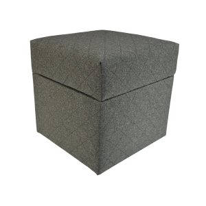 Pufa SAWANA 40×40 cm pikowana kwadratowa otwierana do salonu ciemno szara 795186 Pufa SAWANA 40×40 cm pikowana kwadratowa otwierana do salonu ciemno szara 795186