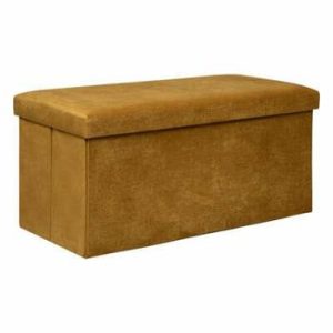 Pufa składana Lilou XL żółta/jasnobrązowa 81619 Pufa składana Lilou XL żółta/jasnobrązowa 81619