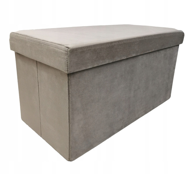 Pufa składana siedzisko schowek tapicerowana elegancka Perfect duo taupe 758990