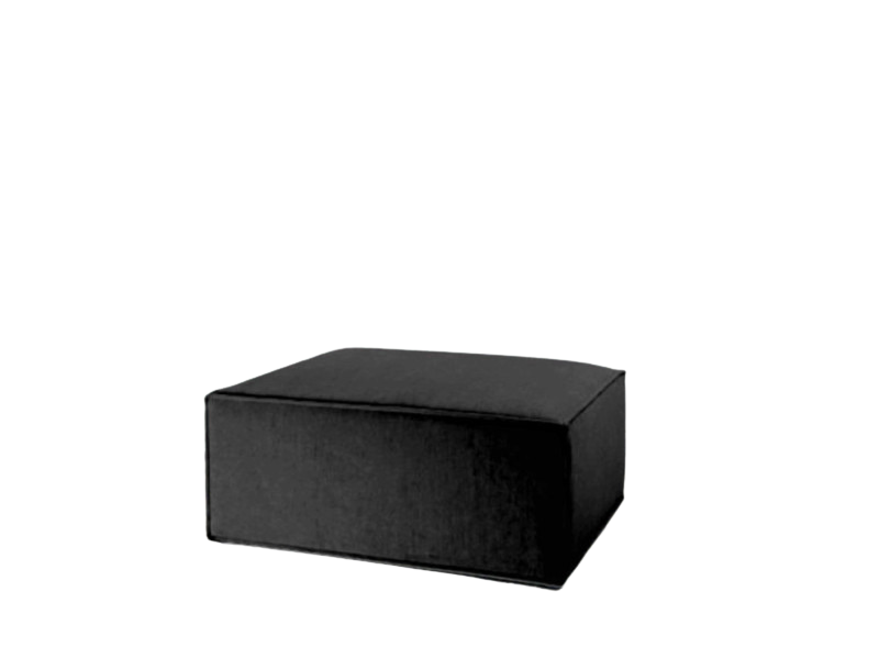Pufa Tapicerowana GRANDE Czarna 80x50 Welurowa Prostokątna do Fotela 783765