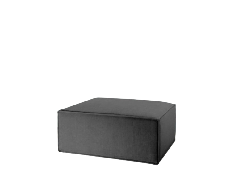 Pufa Tapicerowana GRANDE Grafitowa 80x50 Welurowa Prostokątna do Fotela 783774