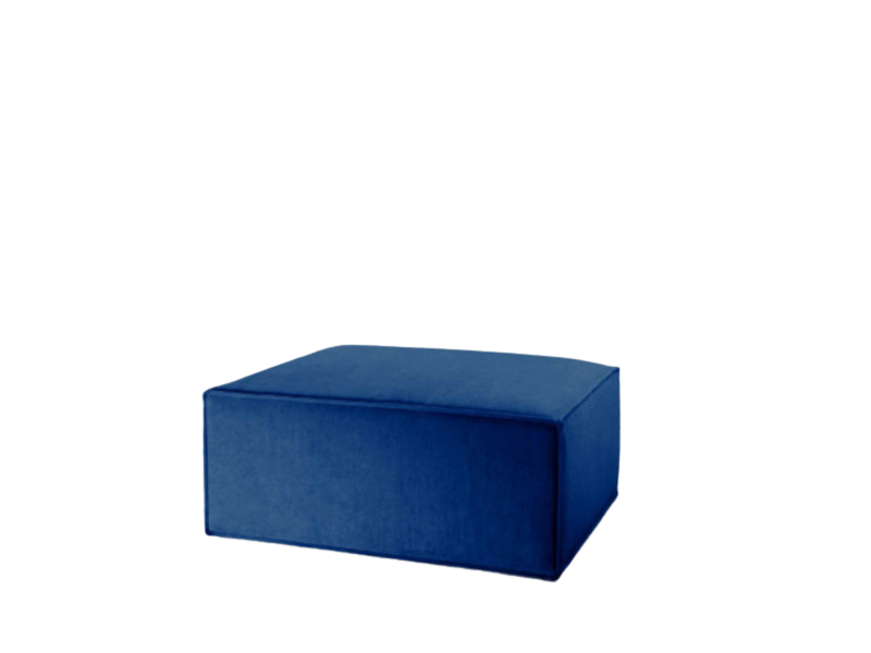 Pufa Tapicerowana GRANDE Granatowa 80x50 Welurowa Prostokątna do Fotela 783764
