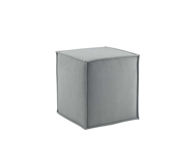 Pufa Tapicerowana GRANDE Szara 40x40 Welurowa Kwadratowa do Fotela 783772
