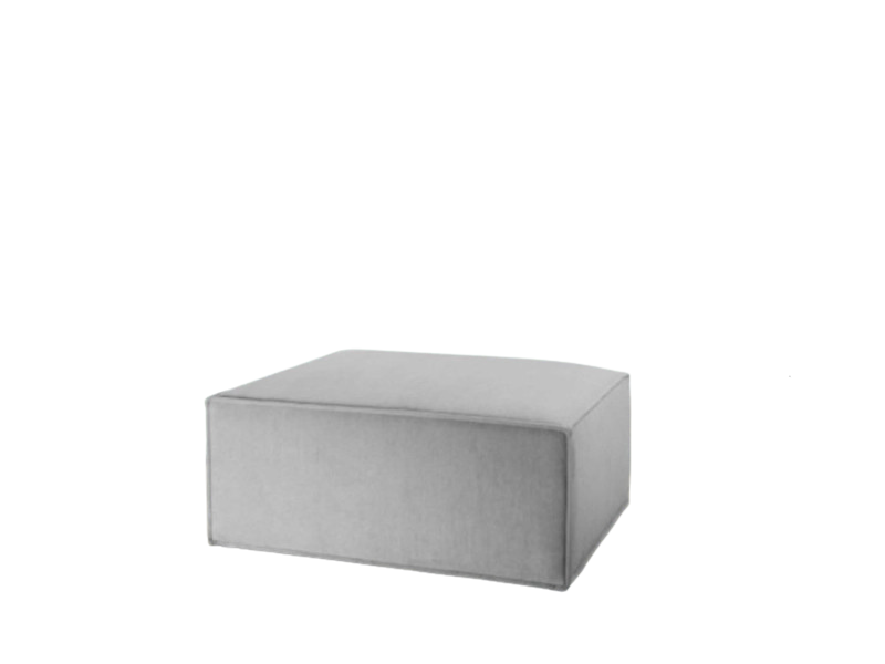 Pufa Tapicerowana GRANDE Szara 80x50 Welurowa Prostokątna do Fotela 783783