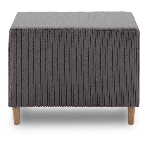 Pufa tapicerowana, sztruks, PANORA, 64x55x42 cm, ciemny szary | TYLETEGOTU 773644