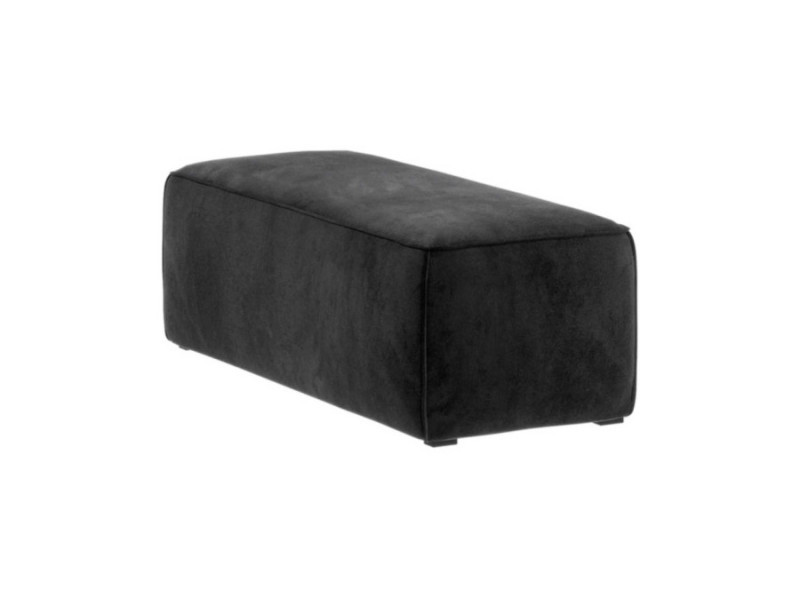 Pufa Tapicerowana VINCI Czarna 120x50 Welurowa Prostokątna do Fotela 783784