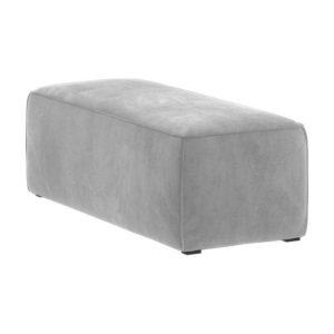 Pufa Tapicerowana VINCI Szara 120×50 Welurowa Prostokątna do Fotela 783779 Pufa Tapicerowana VINCI Szara 120×50 Welurowa Prostokątna do Fotela 783779