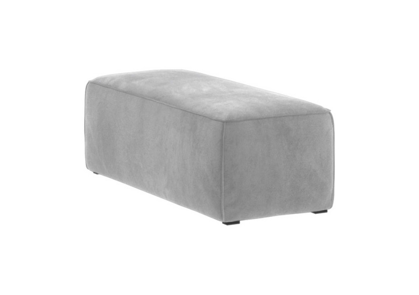 Pufa Tapicerowana VINCI Szara 120x50 Welurowa Prostokątna do Fotela 783779
