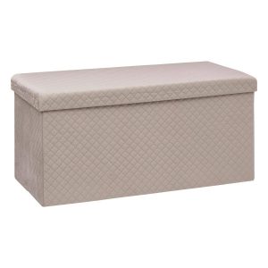 Pufa tapicerowana ze schowkiem, aksamit, 76 x 38 x 38 cm 99710 Pufa tapicerowana ze schowkiem, aksamit, 76 x 38 x 38 cm 99710