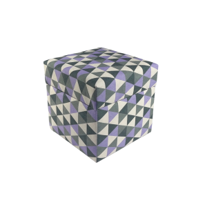 Pufa welurowa MERCURE 40×40 cm kwadratowa trójkąty otwierana fioletowa 795026 Pufa welurowa MERCURE 40×40 cm kwadratowa trójkąty otwierana fioletowa 795026