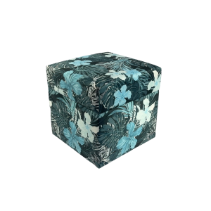 Pufa welurowa TROPIC 40×40 cm otwierana kwadratowa kwiaty niebieska 794972 Pufa welurowa TROPIC 40×40 cm otwierana kwadratowa kwiaty niebieska 794972