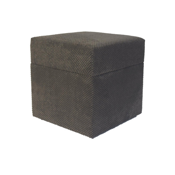 Pufa welurowa ZEFIR DOT 40x40 cm kwadratowa otwierana brązowa 795114