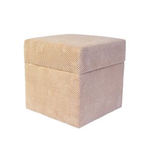 Pufa welurowa ZEFIR DOT 40×40 cm kwadratowa otwierana brudno różowa 795058 Pufa welurowa ZEFIR DOT 40×40 cm kwadratowa otwierana brudno różowa 795058