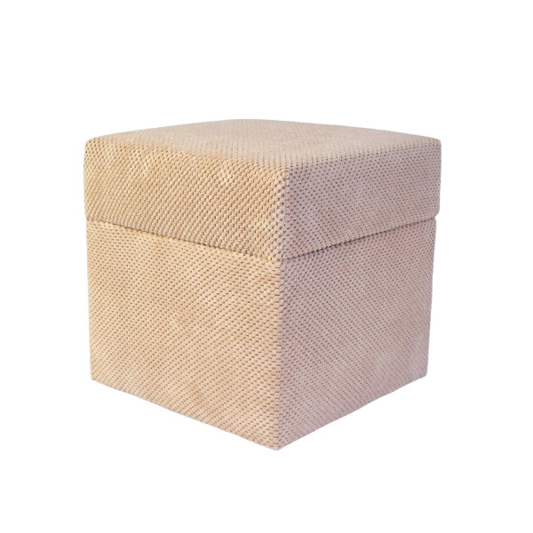 Pufa welurowa ZEFIR DOT 40x40 cm kwadratowa otwierana brudno różowa 795058