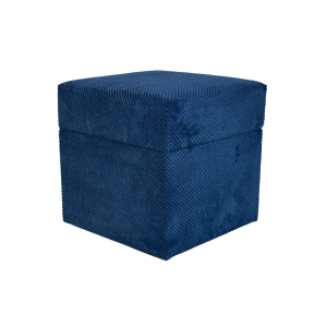 Pufa welurowa ZEFIR DOT 40×40 cm kwadratowa otwierana granatowa 795068 Pufa welurowa ZEFIR DOT 40×40 cm kwadratowa otwierana granatowa 795068