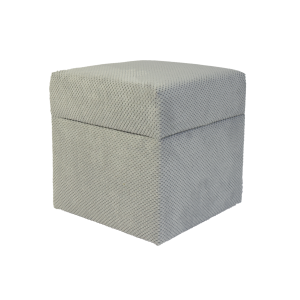 Pufa welurowa ZEFIR DOT 40×40 cm kwadratowa otwierana jasno szara 795063 Pufa welurowa ZEFIR DOT 40×40 cm kwadratowa otwierana jasno szara 795063