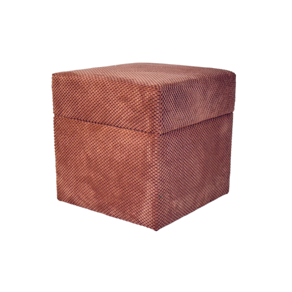 Pufa welurowa ZEFIR DOT 40x40 cm kwadratowa otwierana różowa 795128