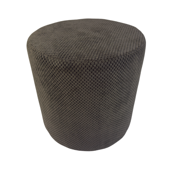 Pufa welurowa ZEFIR DOT 40x40 cm okrągła podnóżek siedzisko brązowa 795018