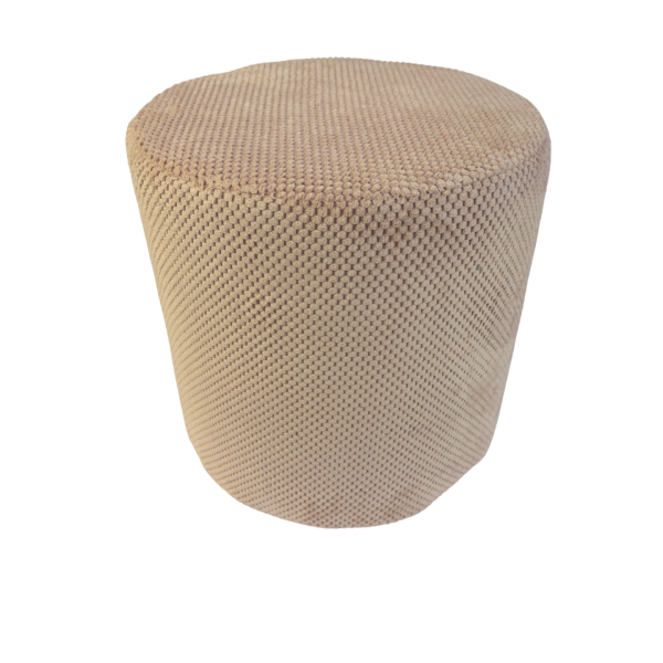 Pufa welurowa ZEFIR DOT 40x40 cm okrągła podnóżek siedzisko brudno różowa 795055