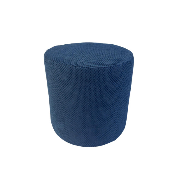 Pufa welurowa ZEFIR DOT 40x40 cm okrągła podnóżek siedzisko granatowa 795138
