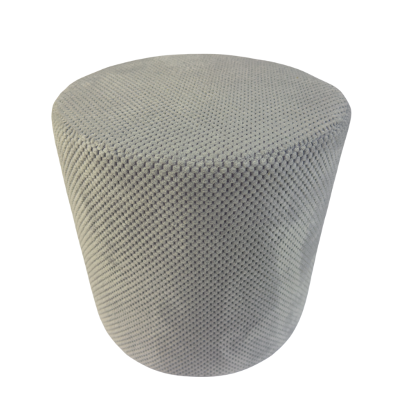 Pufa welurowa ZEFIR DOT 40x40 cm okrągła podnóżek siedzisko jasno szara 795040
