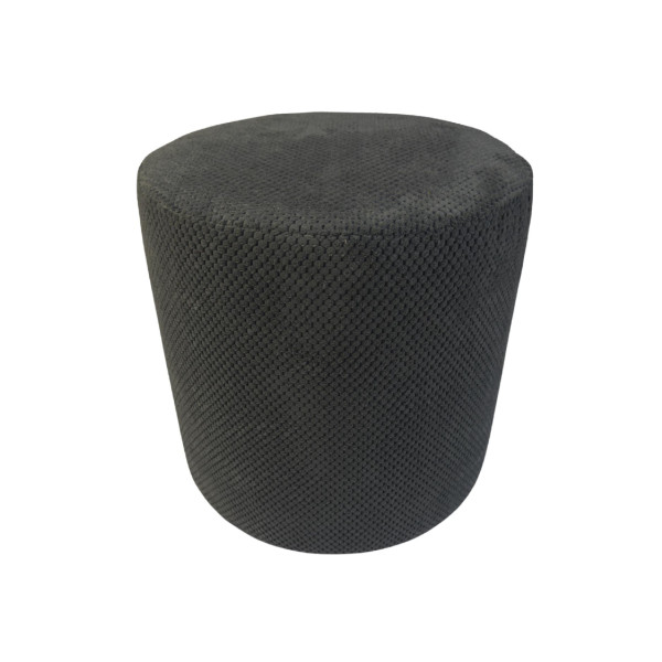 Pufa welurowa ZEFIR DOT 40x40 cm okrągła podnóżek siedzisko szara 795048